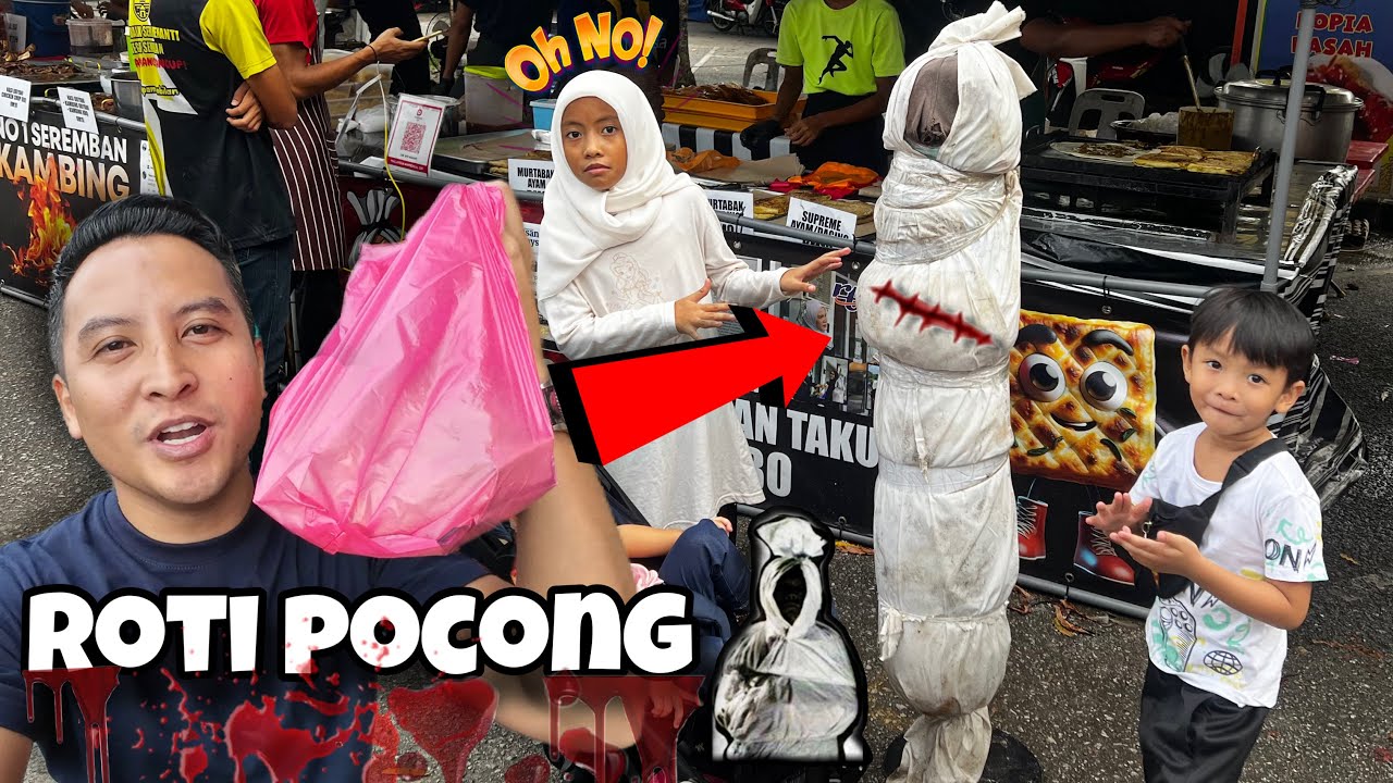 💢IJAT REVIEW ROTI POCONG VIRAL DI BAZAR RAMADHAN PAROI N9,MACAM SERAM JE NAK GIGIT🥶-VLOG IJAT