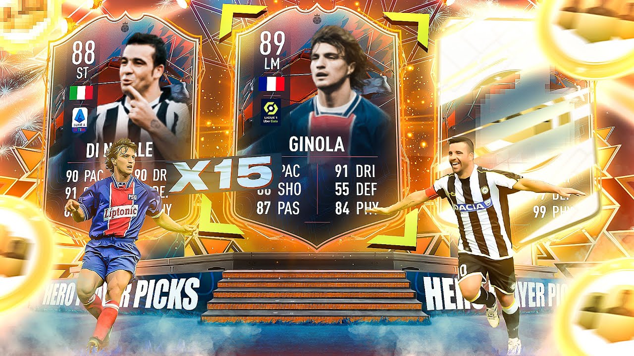 This is what you get from 15 Guaranteed Hero Player Pick Packs!