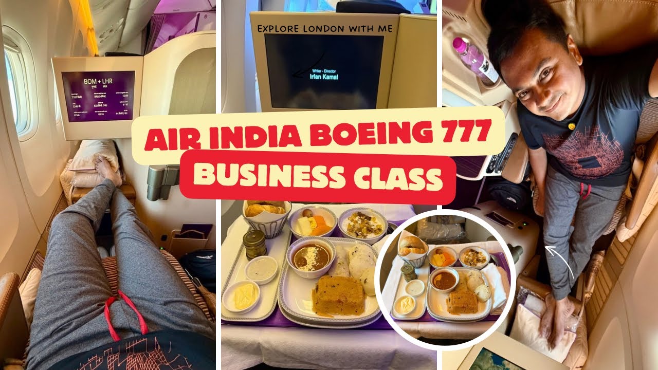Air India Boeing 777 - 300 ER Business Class Honest Review | Kochi to London via Mumbai