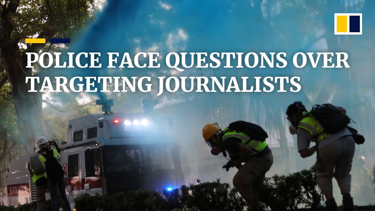 Hong Kong police face questions over targeting journalists during weekend protests