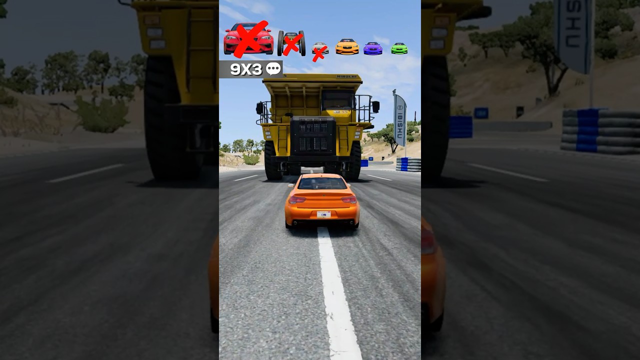 Big & Small Cars vs Hirochi WL-40 Haul Truck 