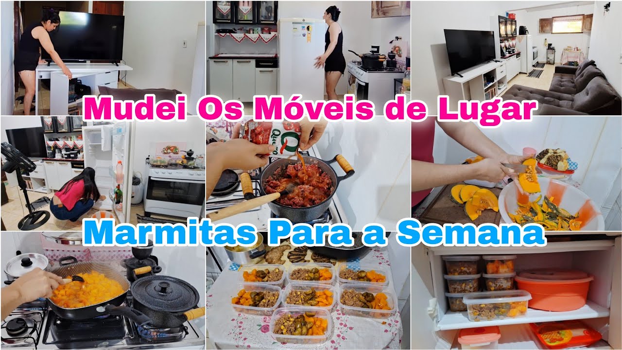 Marmitas para a semana | Mudei os móveis de lugar | Morando sozinha em 2026