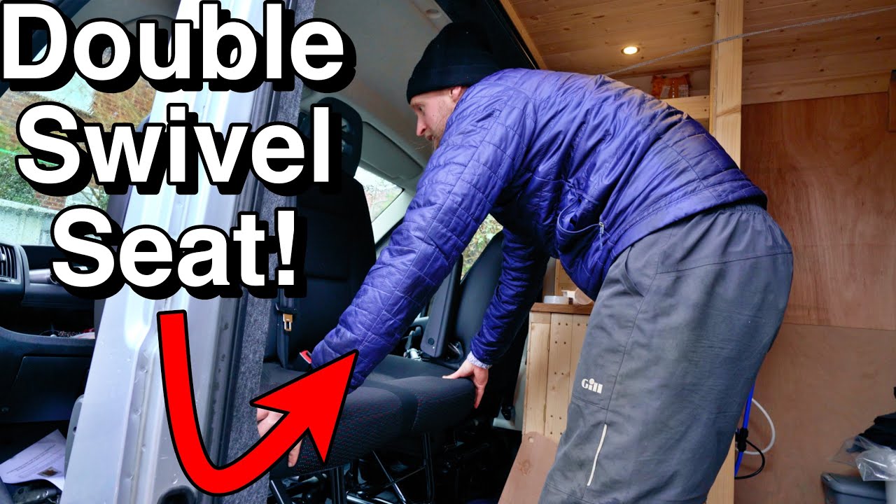 Установка поворотного основания для двухместного сиденья! | Van Build, выпуск 24