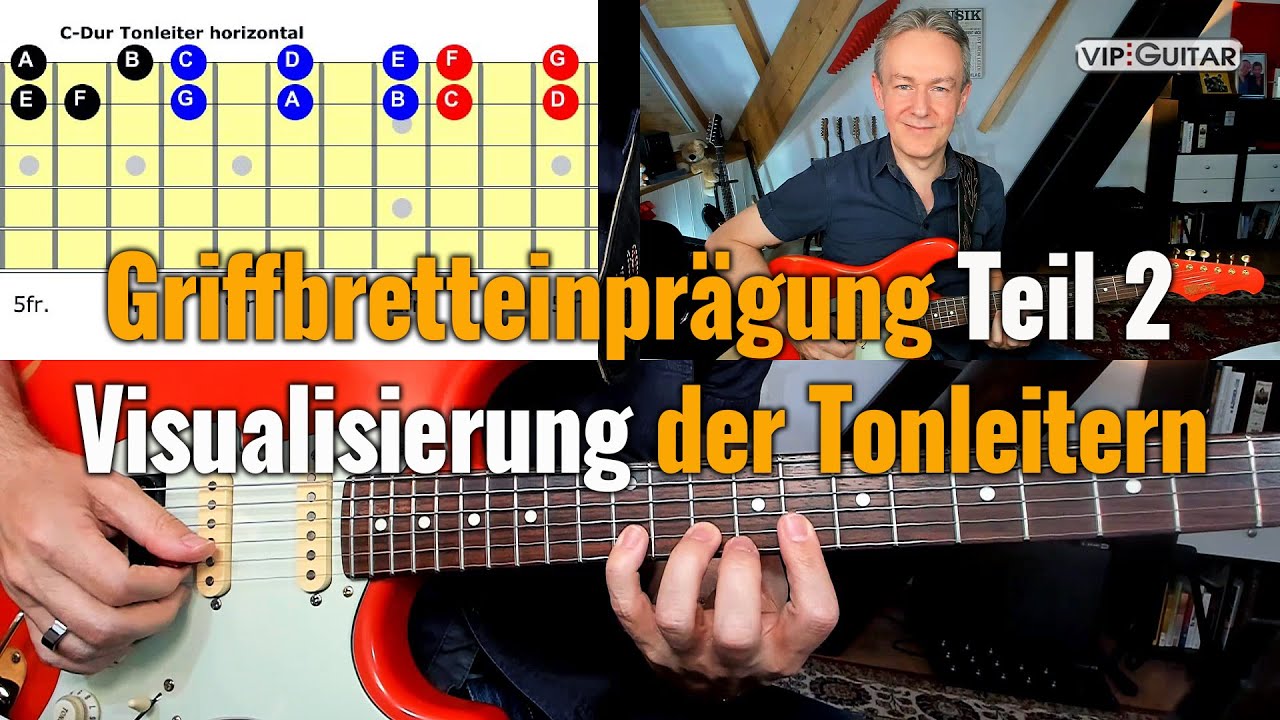Griffbretteinprägung Teil 2 – Pentatonik und Durtonleiter spielend leicht visualisieren! 🎸