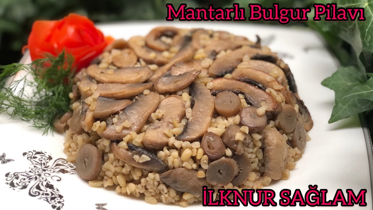 Etten Bile Lezzetli 😋 Mantarlı Bulgur Pilavı/Tane Tane Bulgur Pilavı Yapımı💯Mantarlı Pilav Tarifi