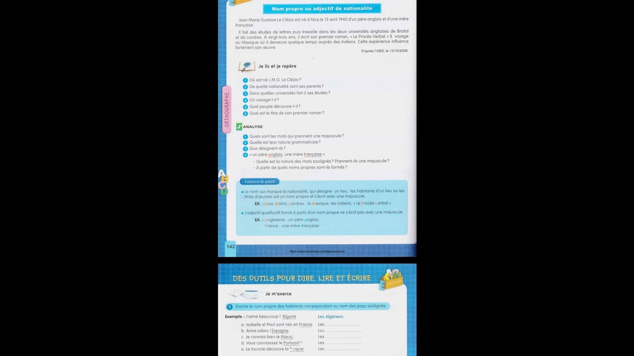 Nom propre ou adjectif de nationalité : 3Am/ Projet 3 / Séquence 2                   ( Orthographe)
