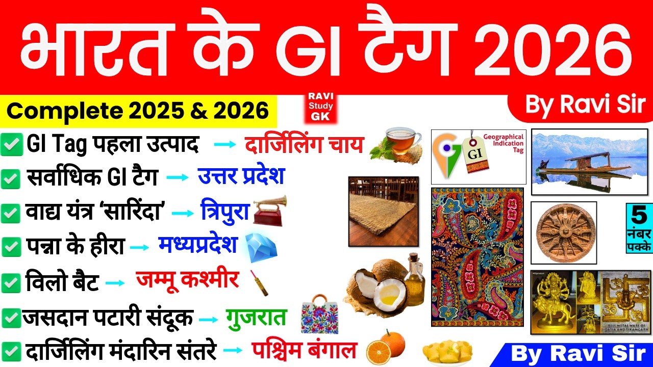 GI Tag 2026 Current Affairs | Important GI Tag 2026 | GI Tag Important questions | GI Tag kya hai