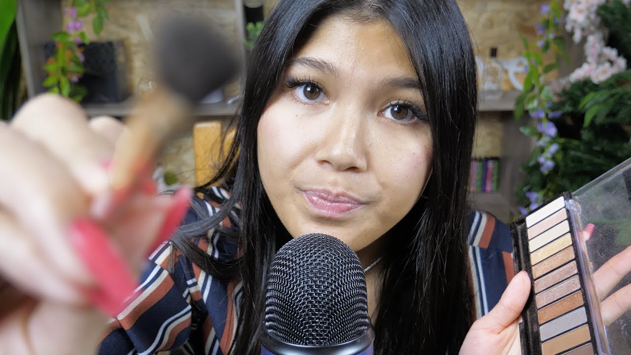 ASMR FAST AND AGGRESSIVE MAKEUP APPLICATION 💋