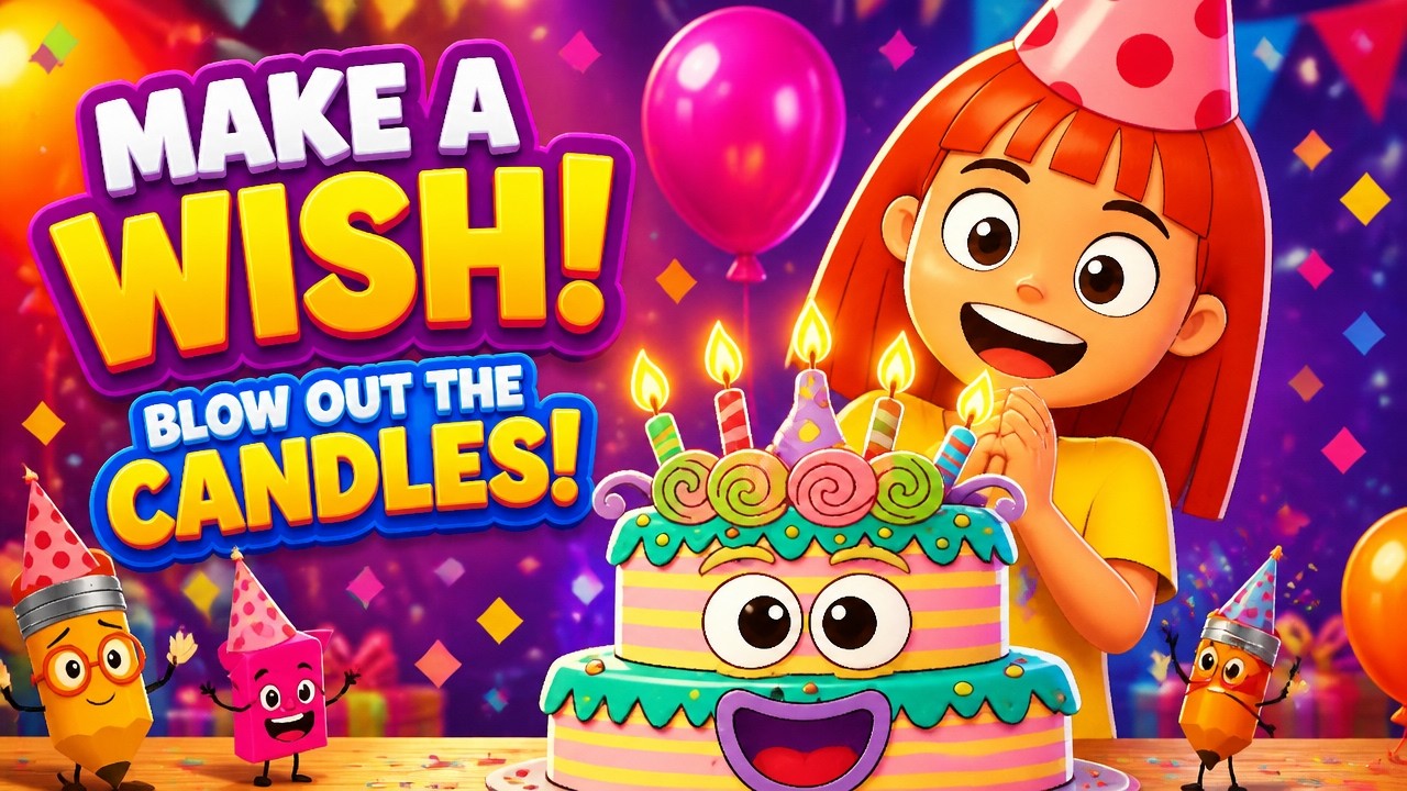 Make a Wish & Blow Out the Candles! 🎂 Birthday Dance Party with Drawi