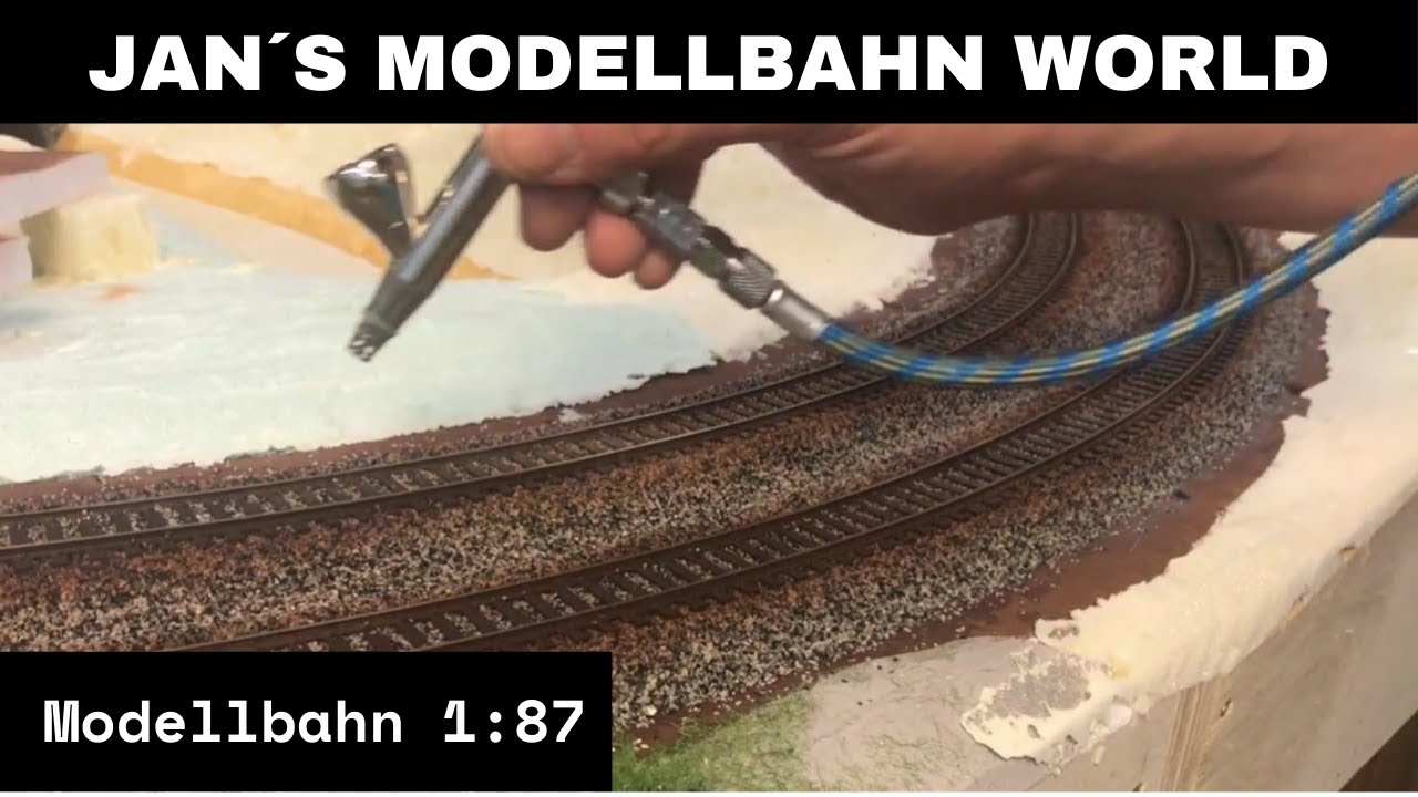 Modelleisenbahn Spur 1:87 Finish Alterung der Gleise/Gips Spachteln