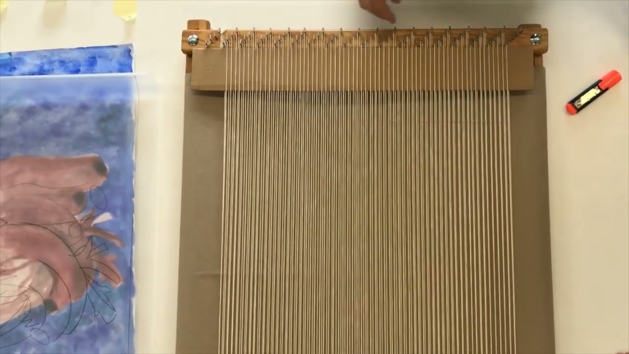 2023 Tkaní příprava na tkaní na rámu KDE FT TUL