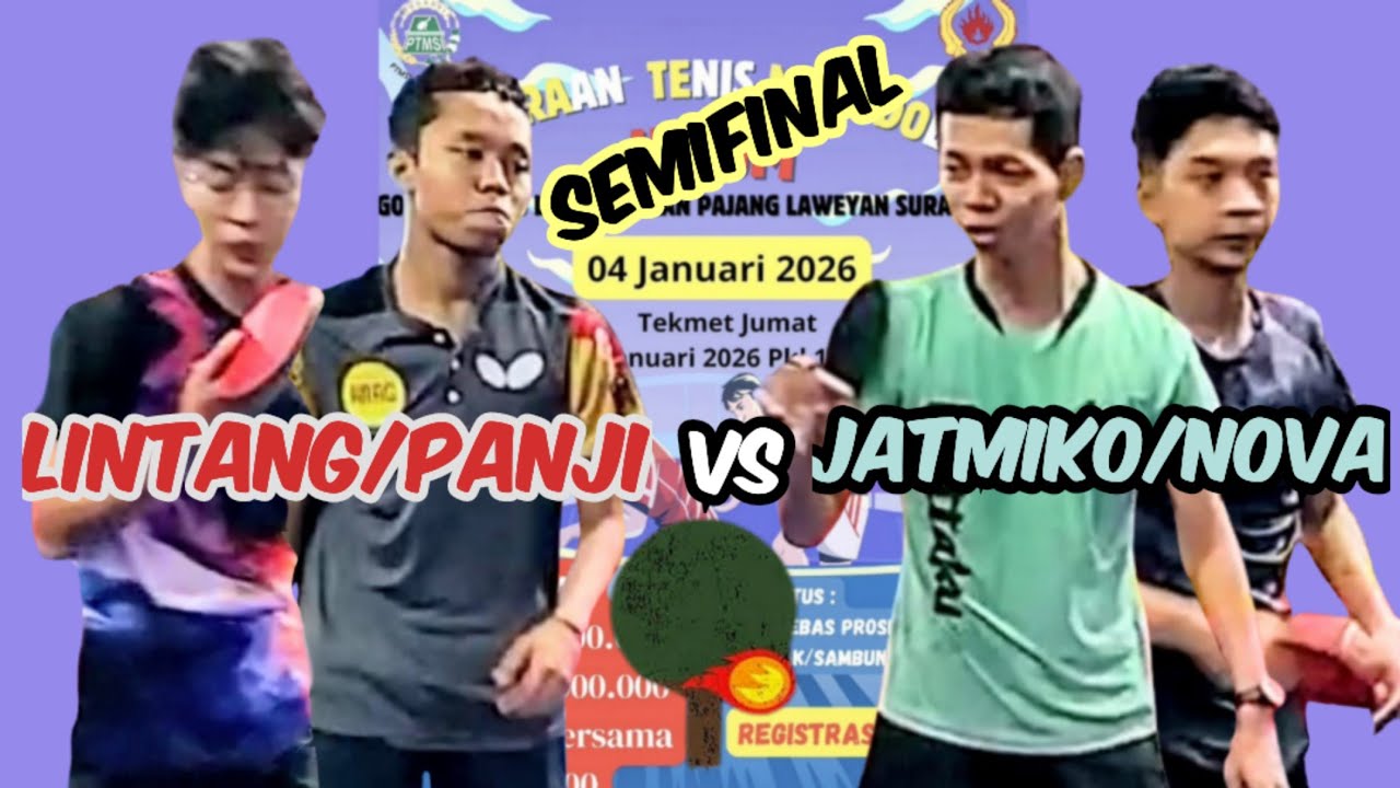 LINTANG/PANJI (Istana Teknindo) vs MIKO/NOVA (PTMSI Ska) 🏓🏓 Semifinal Turnamen Dobel Bolamas (Umum)