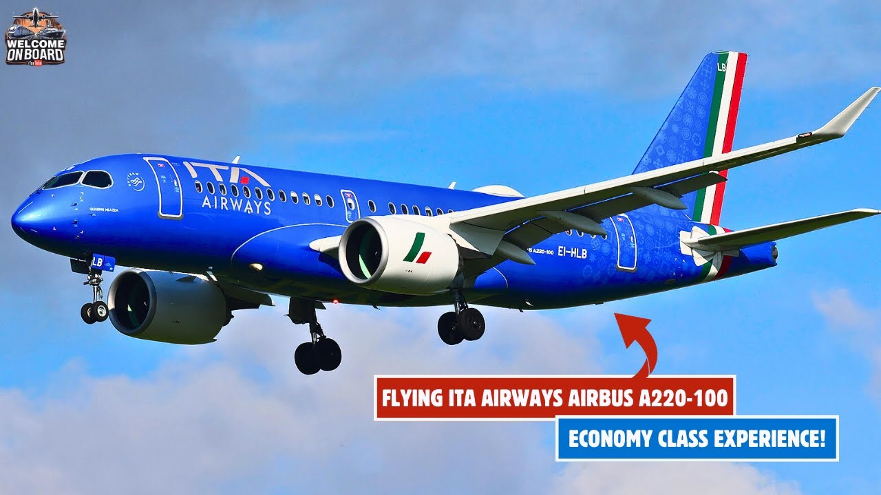 [4K] TRIP REPORT | ITA Airways A220-100 Economy Class | Rome Fiumicino ✈ Trieste