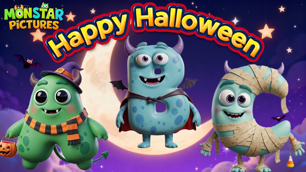 Spooky Halloween ABC Song for Kids | Monsters A to Z Alphabet | Fun Learning with Cute Monsters 👻
