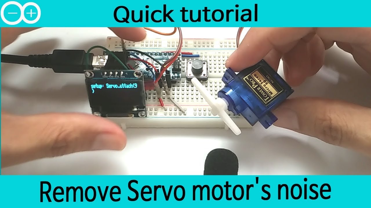 Remove Servo motor's noise, buzzing, shaking, humming.. mg90, mg90s