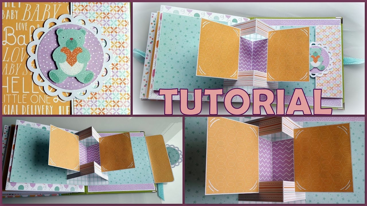 Tutorial desplegable pop up osito, álbum 