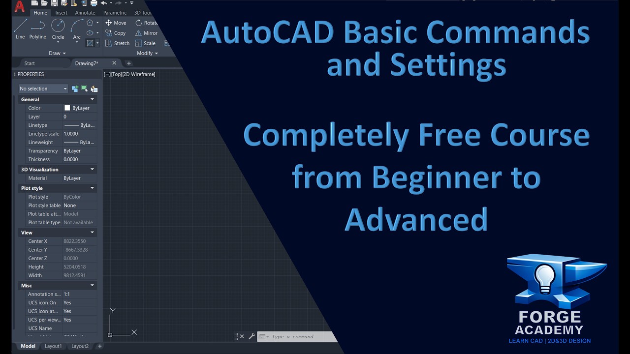 Tutorial 2: AutoCAD Basic Commands and Settings | Free Course
