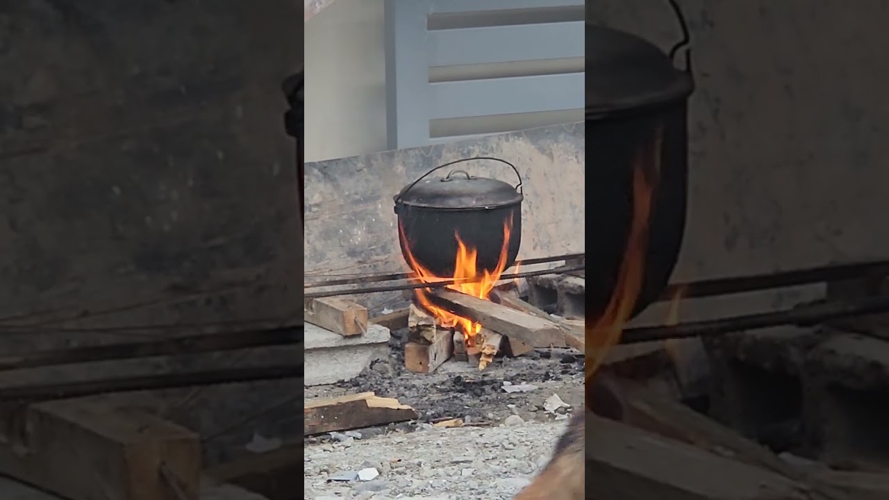 Cooking Rice On An Open Fire #philippines #fire
