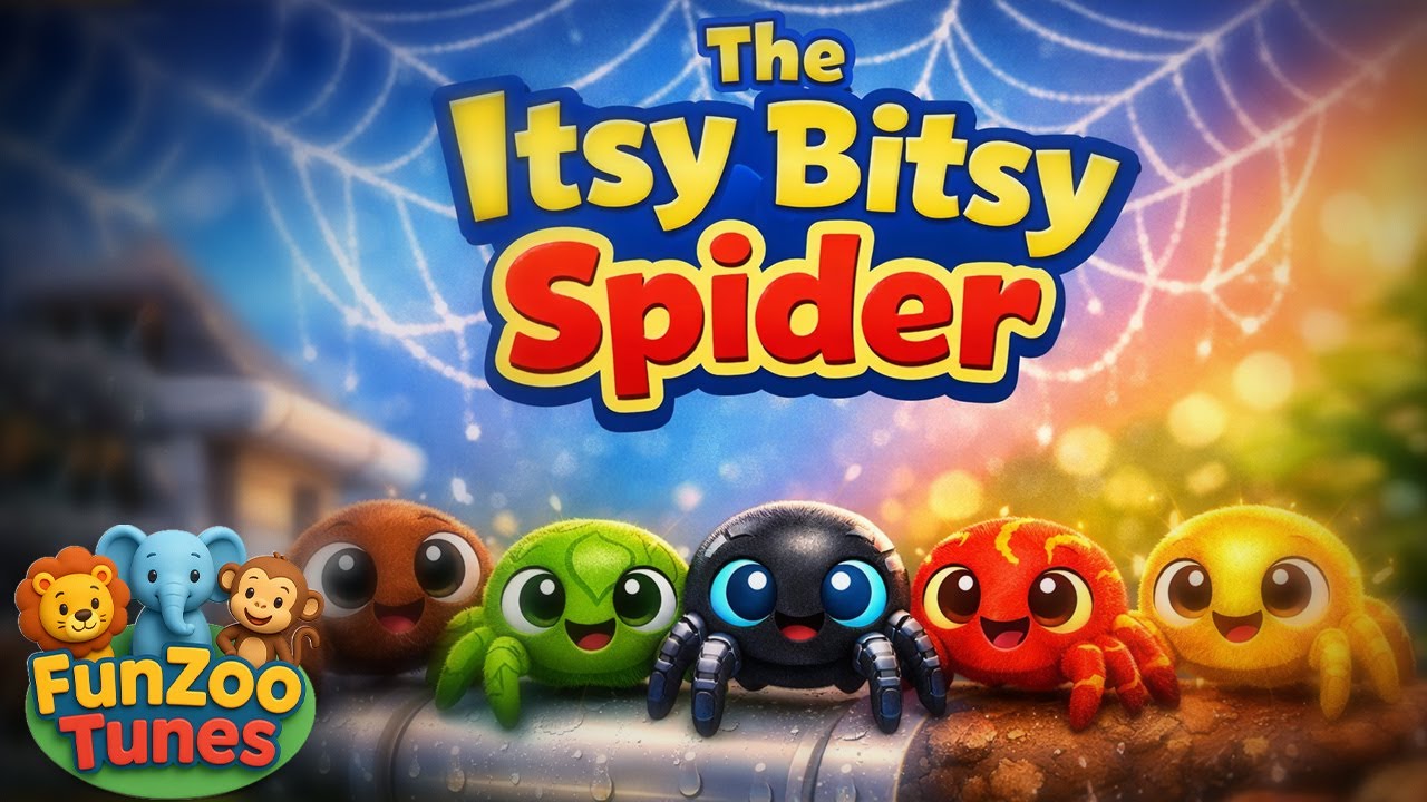 Itsy Bitsy Spider | Fun Cartoon Spider Song | Kids Nursery Rhyme Adventure