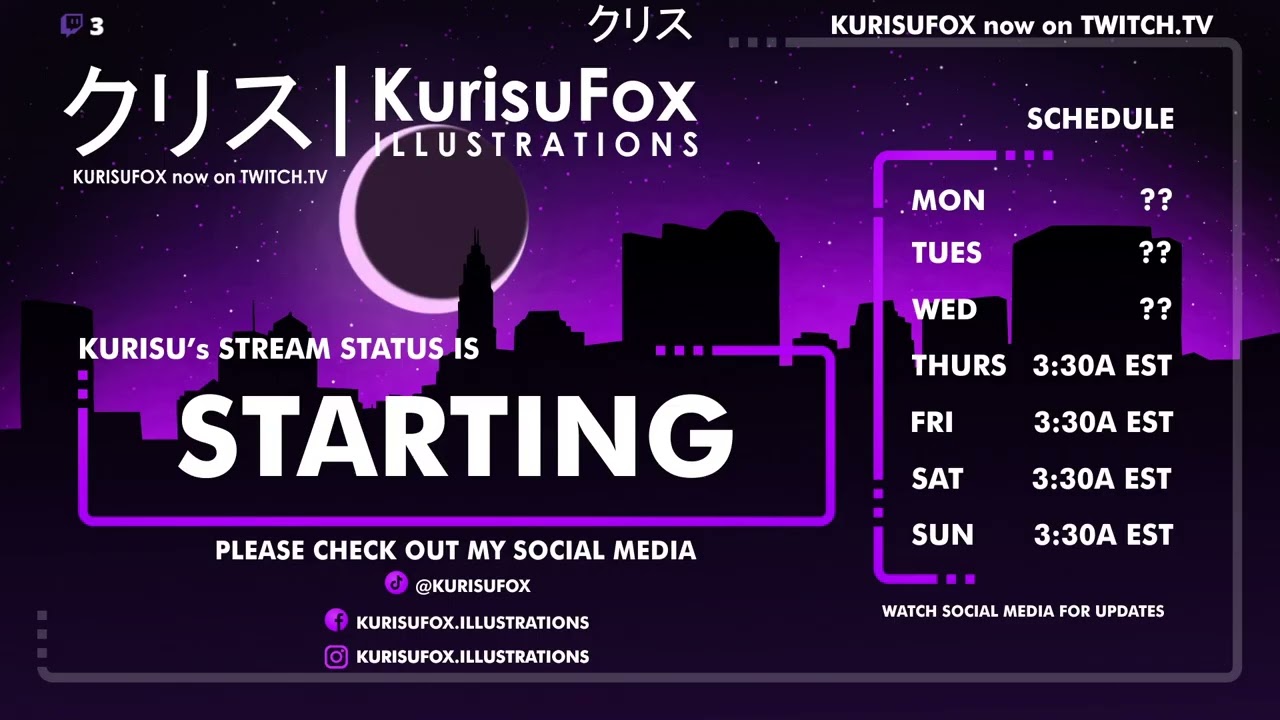 KurisuFox Illustrations: Emote Commission Line Art (ZaneArcticF0x)