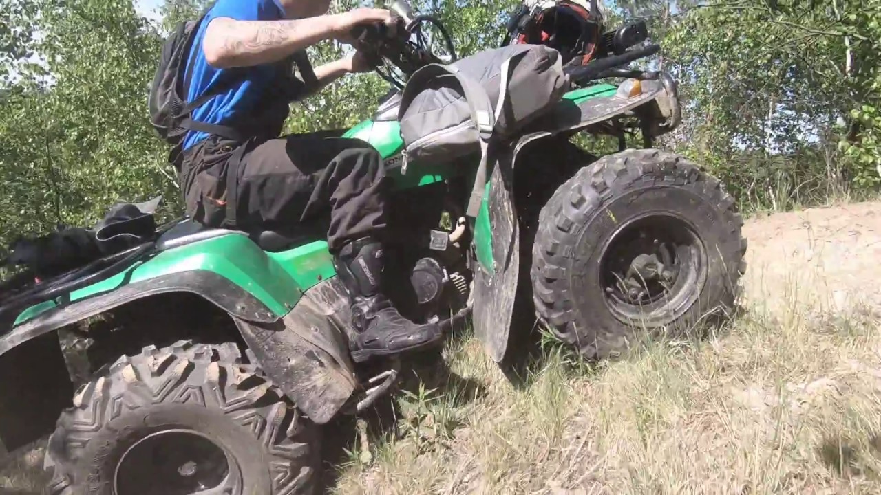 Przeprawa quad Kawasaki klf 300 na Wizów Bolesławiec