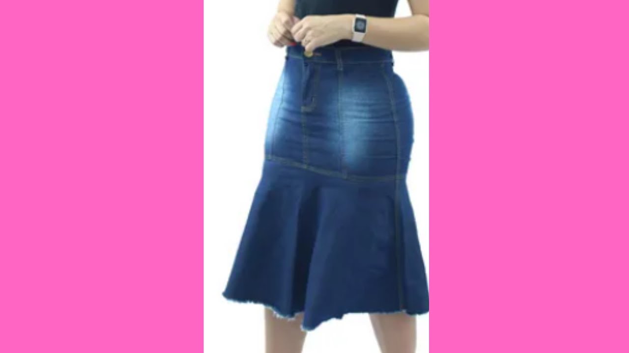 Um jeito muito fácil de você transformar sua calça jeans em saia.