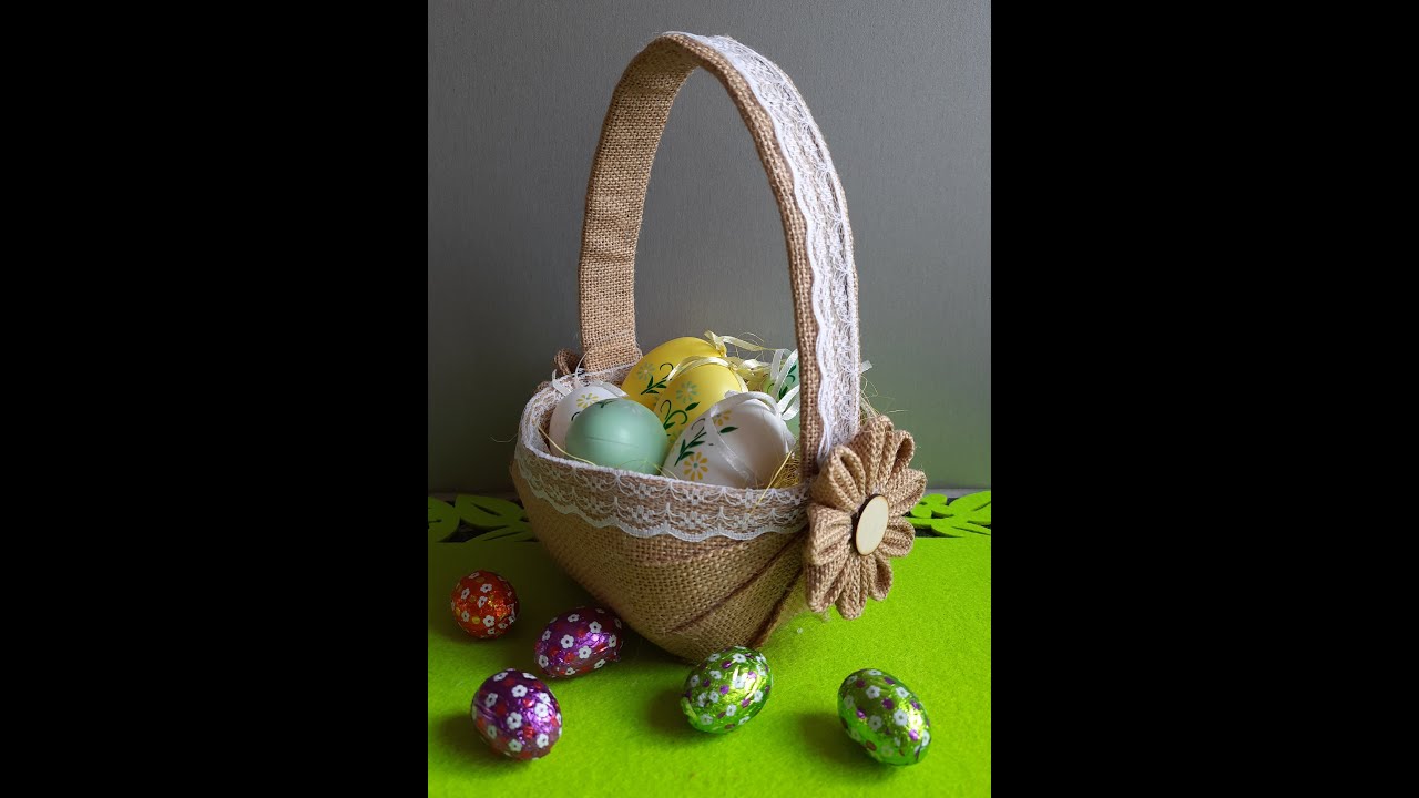 DIY -Panier de Pâques en toile de jute