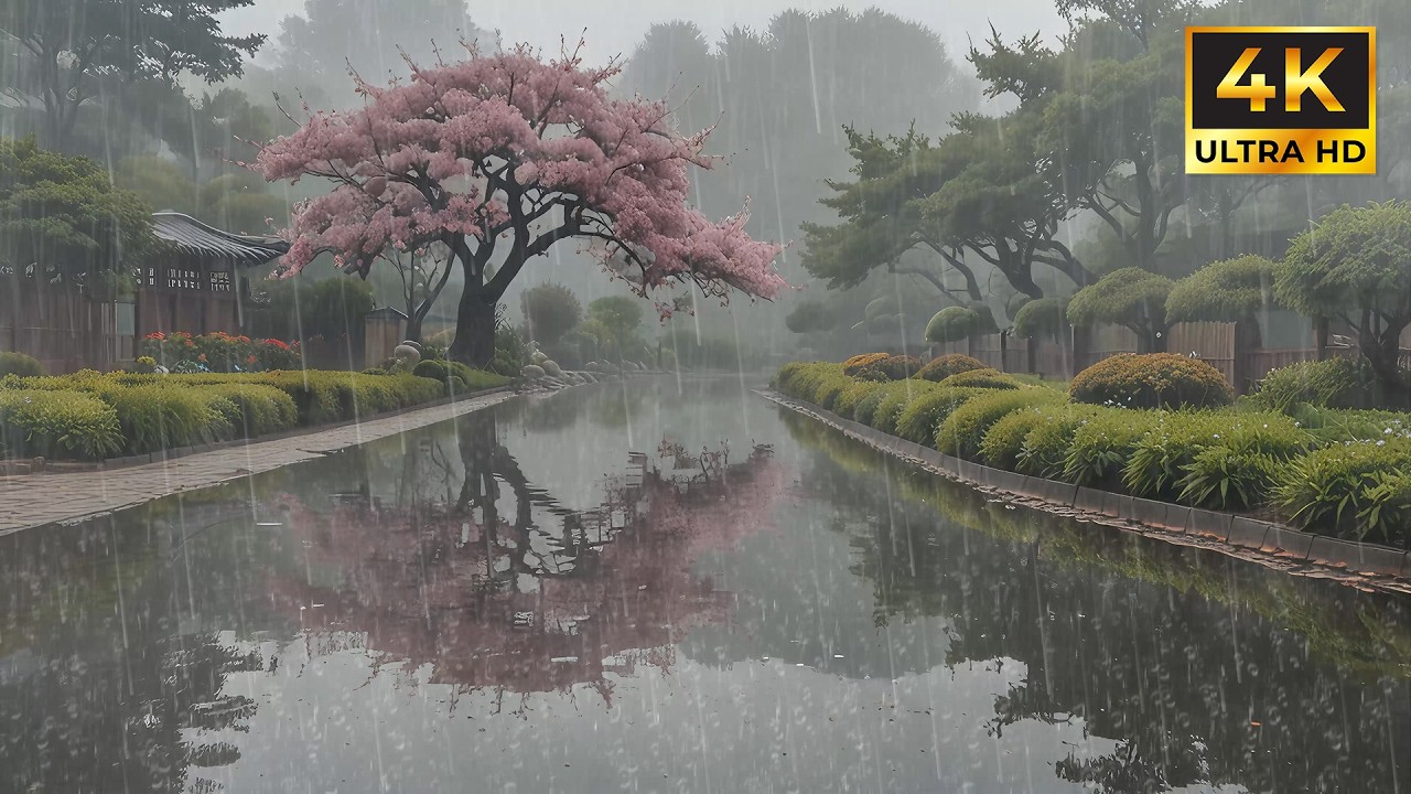 Soothing Rainfall Sounds and Peaceful Midnight Window Mood for Sleeping and Inner Calm