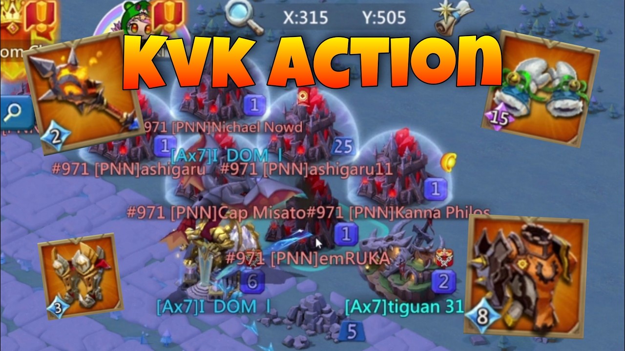 Lords Mobile - Destroying ONLINE targets on KVK. They were outplayed and burned