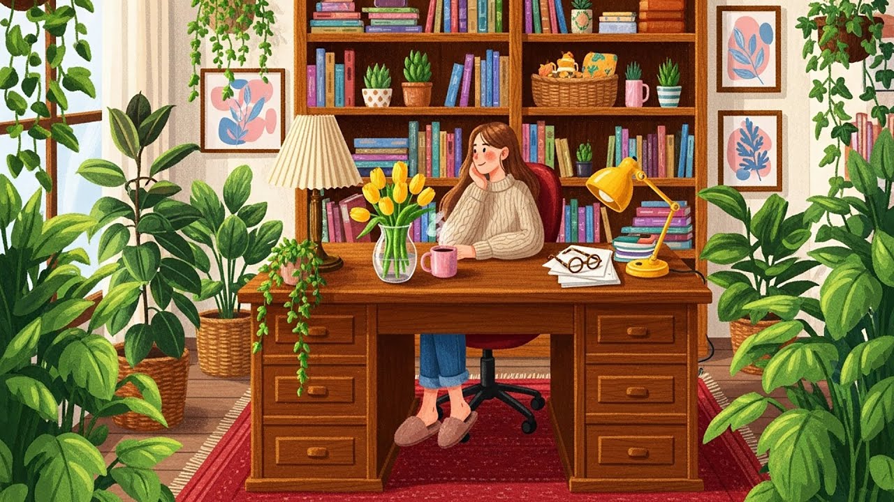 Warm Spring Afternoon Lofi 🌸☕ Cozy Coffee & Calm Beats for a Peaceful Day