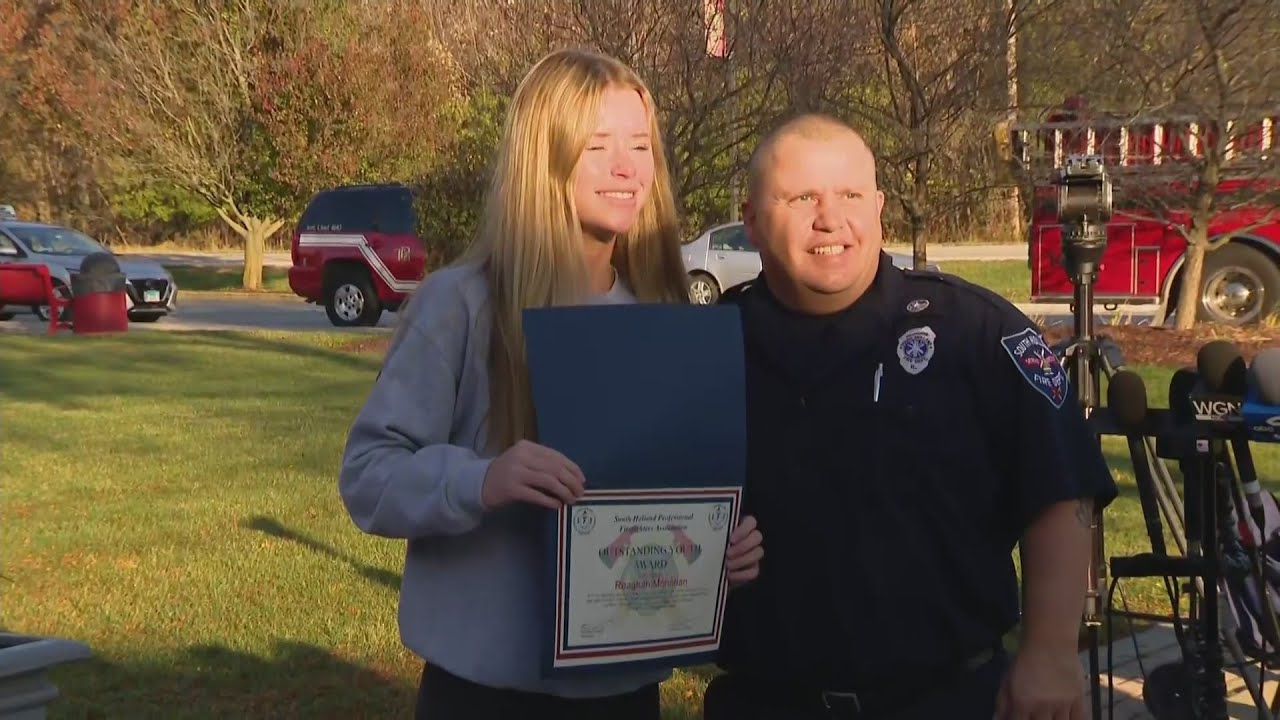 Tinley Park student honored after saving mother who had a medical emergency while driving