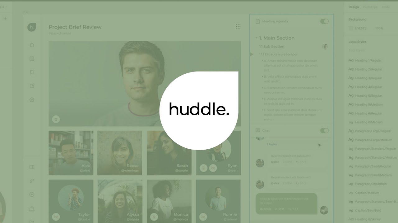 huddle. A Video Chat App Concept by Aubrey Illig || Crema Design Challenge