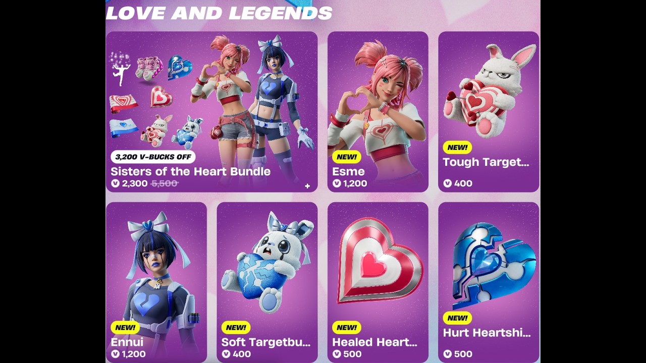 Fortnite Live Item Shop (February 10th 2026 *NEW* Sisters Of The Heart Set + Some Gameplay)