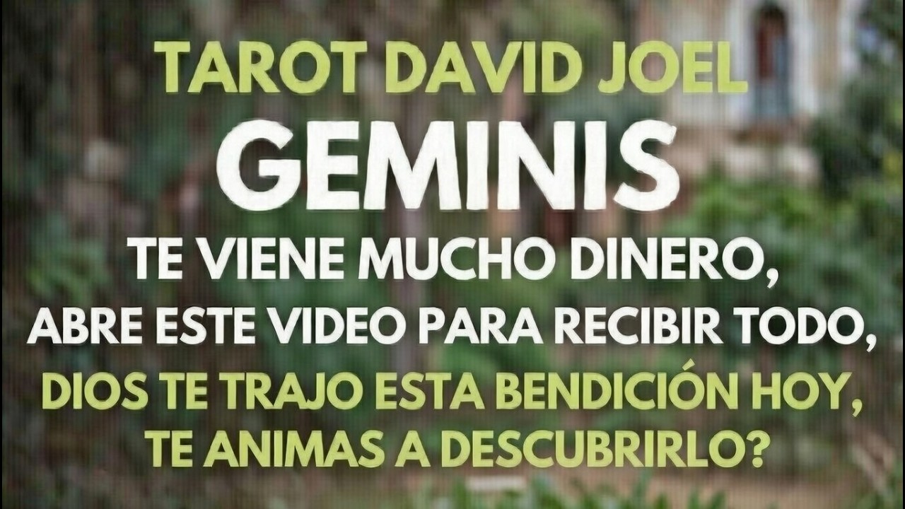 GEMINIS, TE VIENE MUCHO DINERO!, ABRE ESTE VIDEO PARA RECIBIRLO, DIOS TE TRAJO ESTA BENDICION HOY!