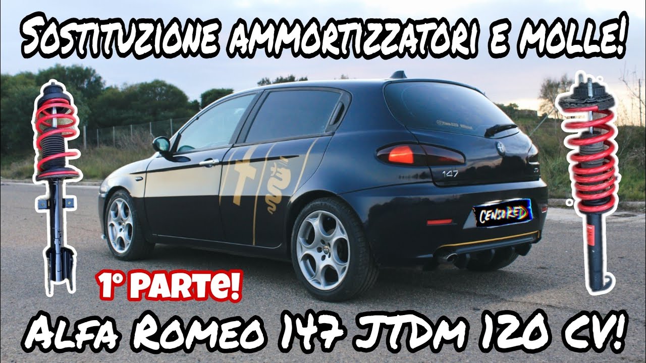 Tutorial | Come sostituire gli ammortizzatori e fare l'assetto all'Alfa Romeo 147 JTDm! | 1°Parte! 😎