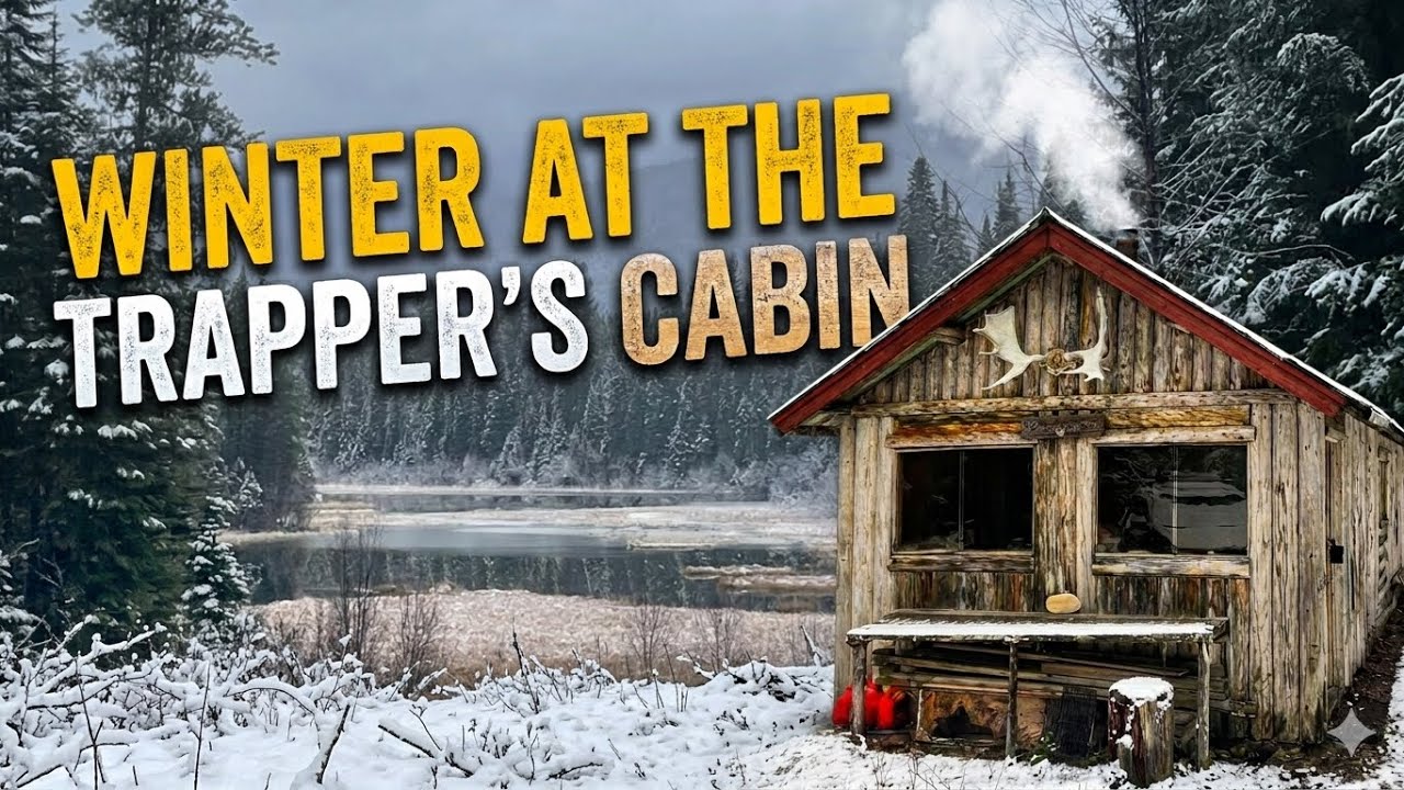 Winter @ Trapper Cabin: Drone Footage Before & After: Remote Off Grid #offgrid #cabin