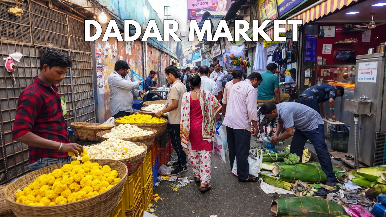 Inside Mumbai’s Craziest Market 🇮🇳 | Dadar Flower & Vegetable Market Walk 4K