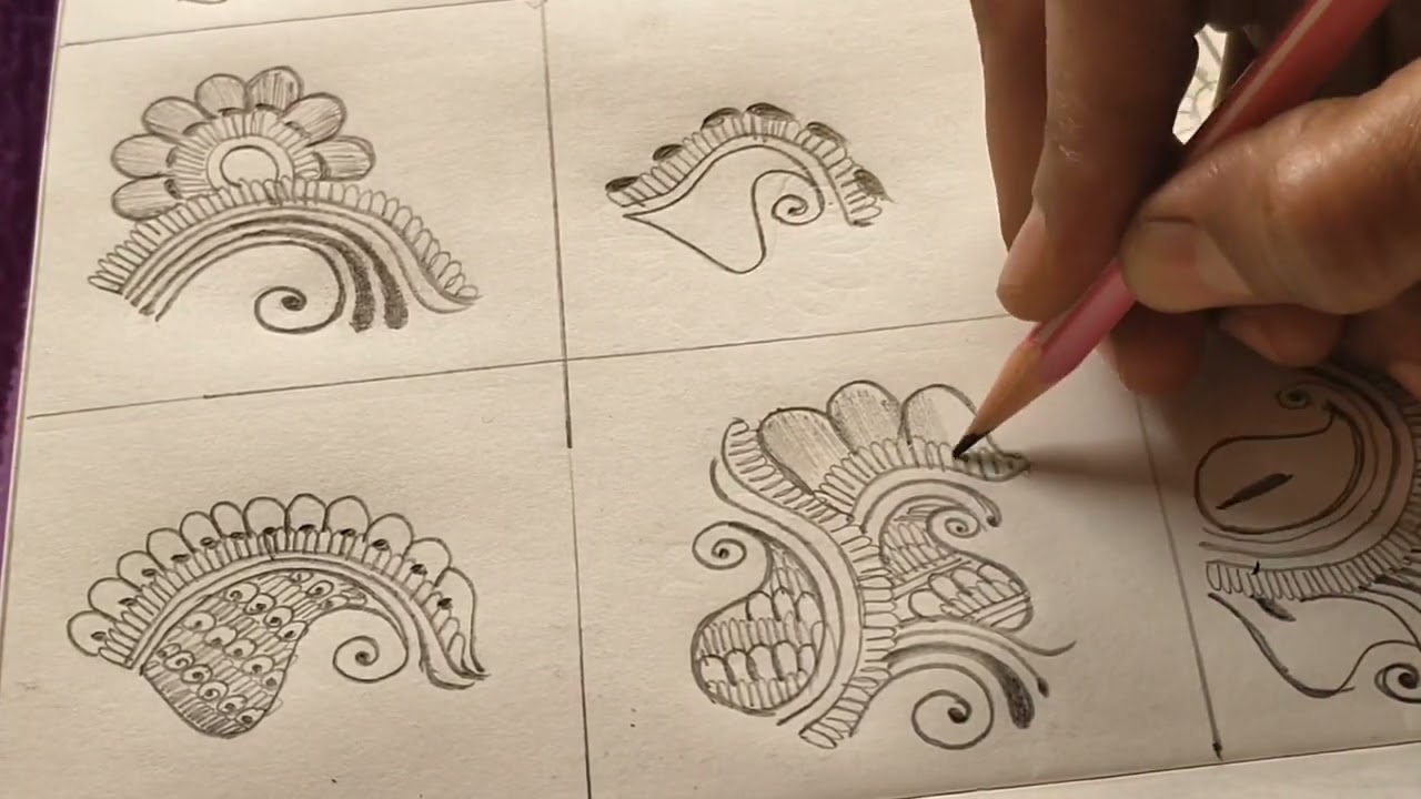 Mehndi shading | pencil mehndi design | 