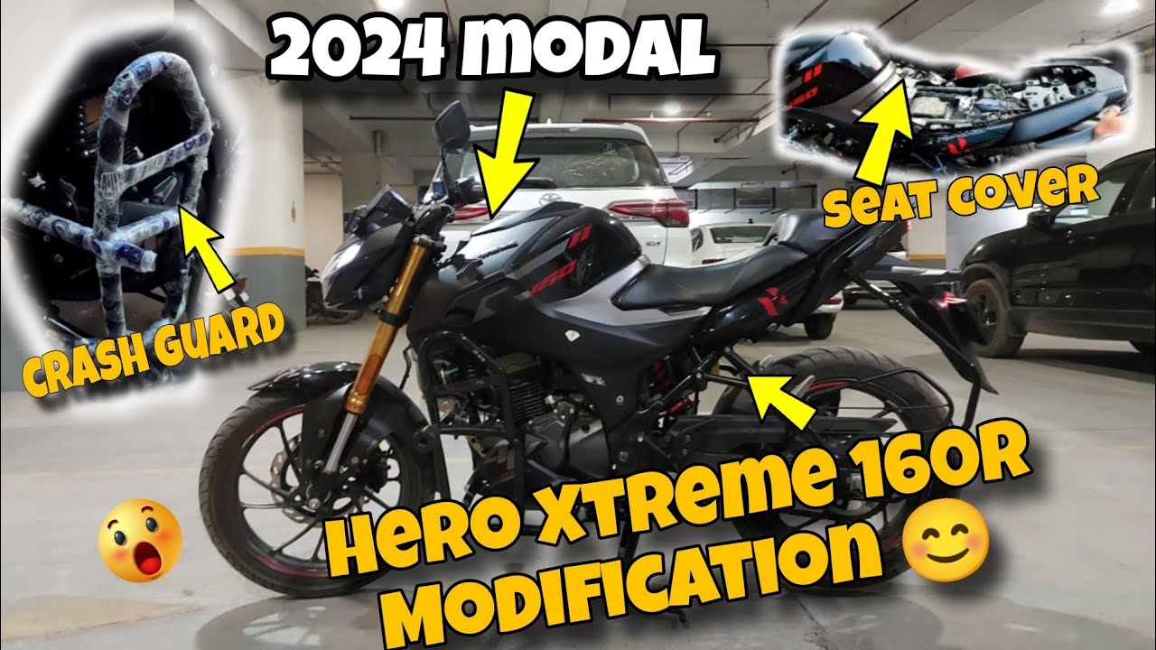 Hero Xtreme 160r 4v modified | Xtreme 2024 modal modification | Crash guard ☺️