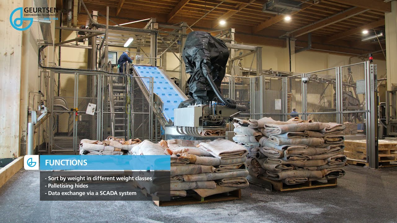 Huiden stapelaar - Palletiseermachine - Smarthides - Machinefabriek Geurtsen