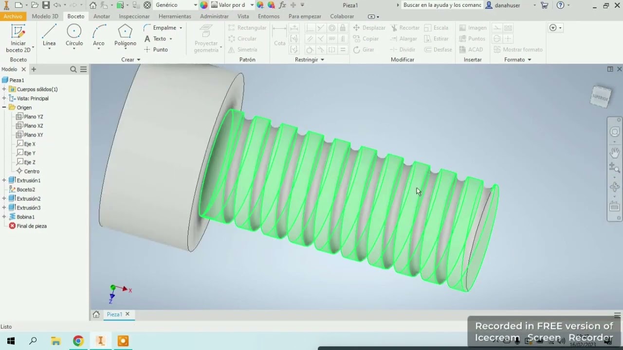TEMA 8 CURSO DE INVENTOR INSTRUCCION BOBINA