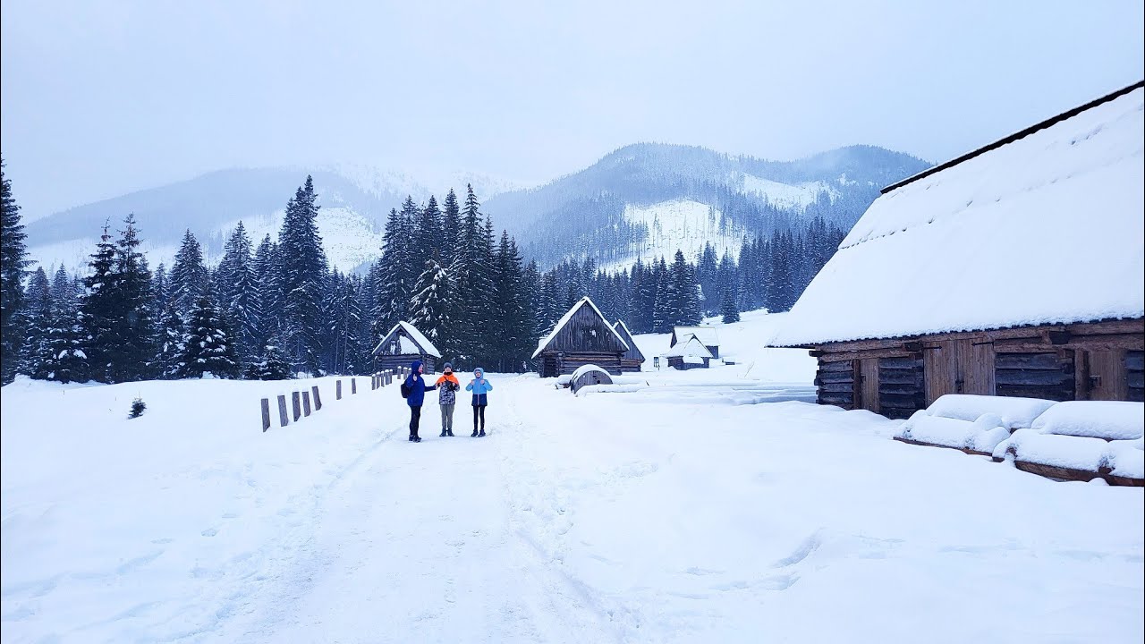 DOLINA CHOCHOŁOWSKA zima w górach spacer z dziećmi TATRY WITÓW