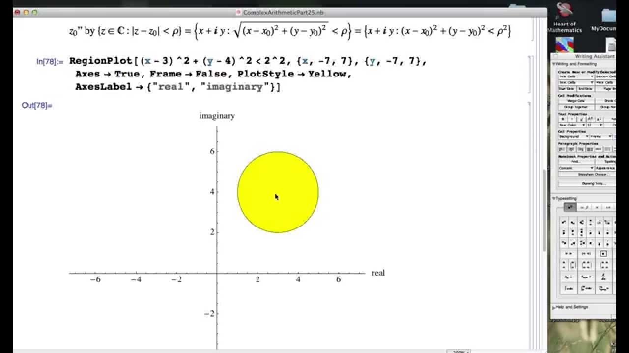 Introduction to Basic Topology of the Complex Plane (Define an Open Disk)