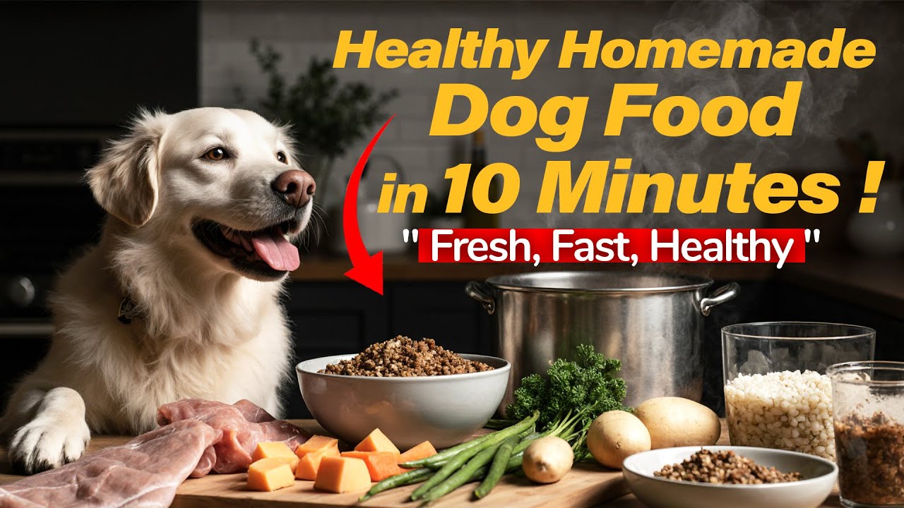 HEALTHY HOMEMADE DOG FOOD IN 10 MINUTES ! 🐶🍲Fresh, Fast, Healthy
