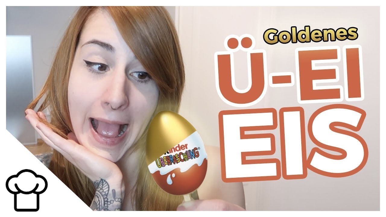 Goldenes Ü-EI Eis mit Toblerone - Füllung // Küchenchaos