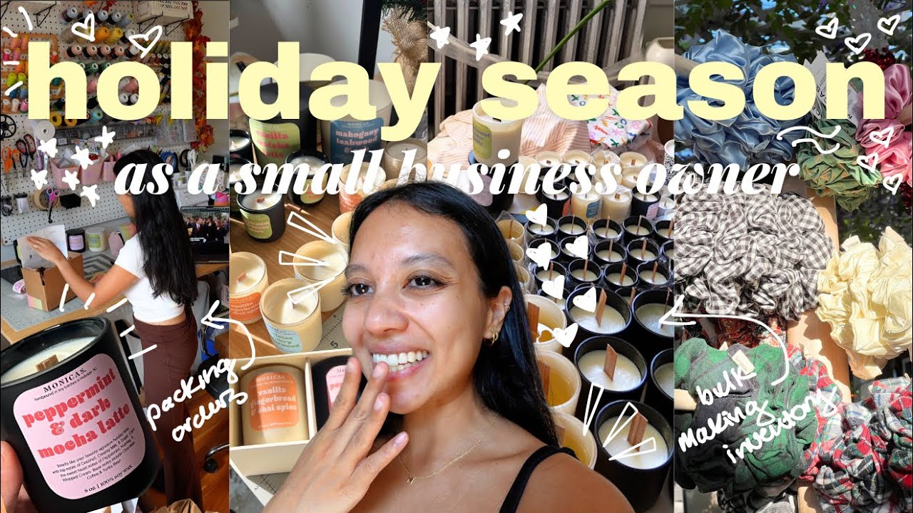preparing for the ✨holidays✨ as a small business owner // bulk making candles, sourcing supplies