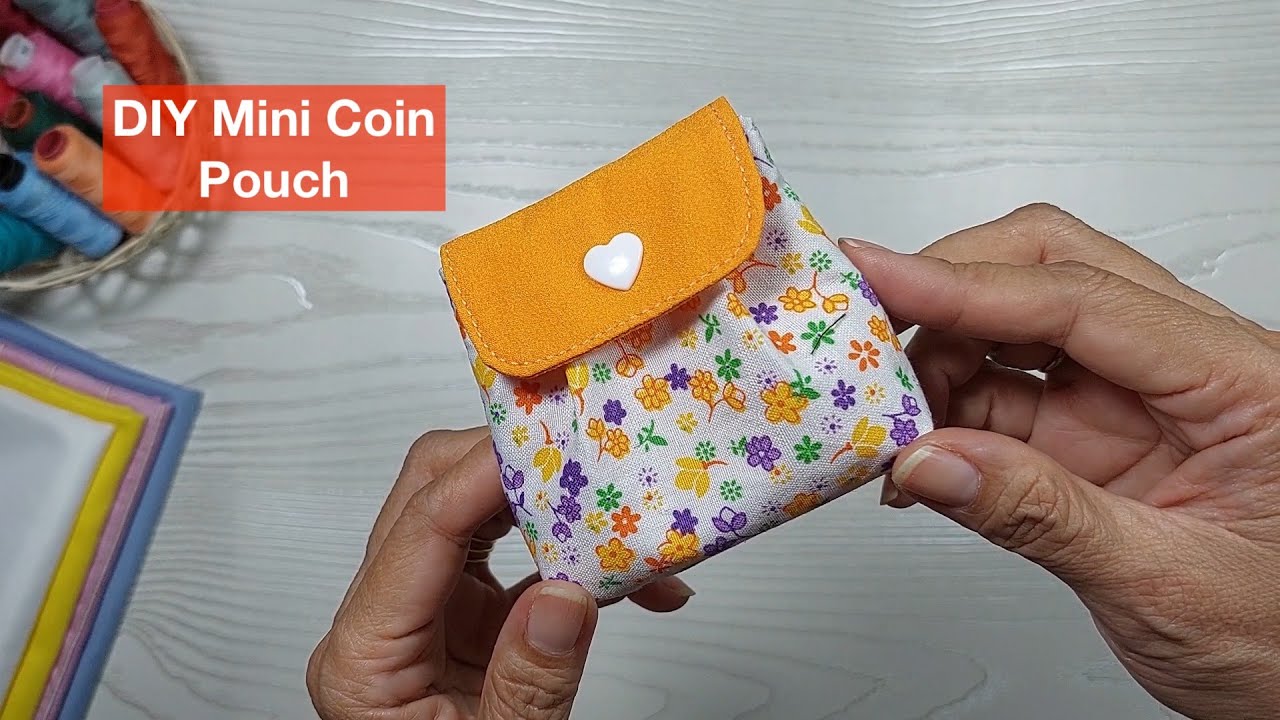Mini / Small Coin Pouch DIY | Coin Purse Wallet Sewing Tutorial (Purwa's Sewing Time)