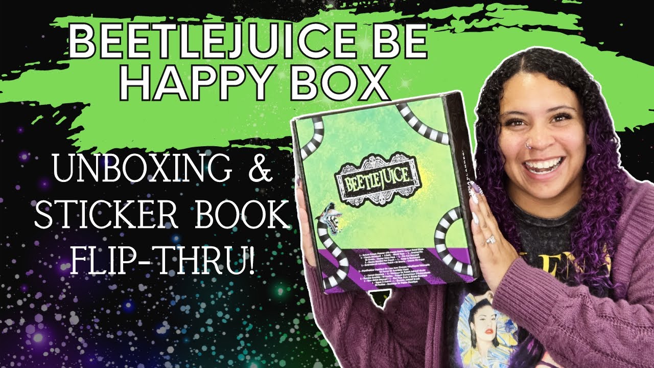 NEW Beetlejuice Be Happy Box- Unboxing & Sticker Book Flip-Thru- The Happy Planner