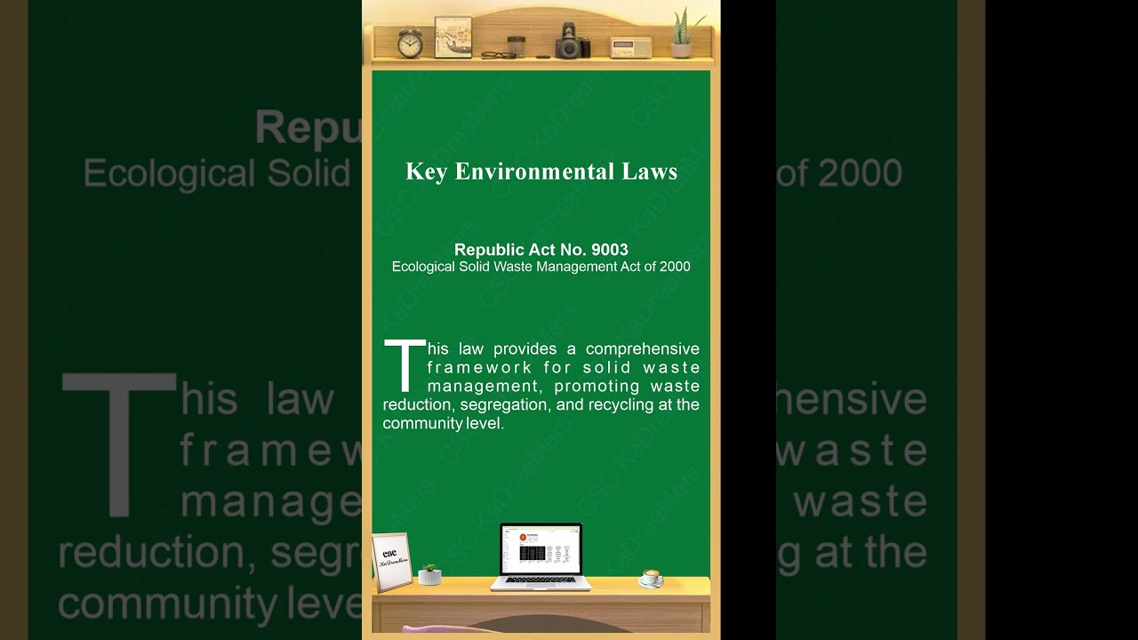Ecological Solid Waste Management Act of 2000 (Republic Act No. 9003 ) #environment