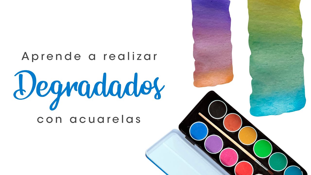 Aprende a hacer degradados con acuarela